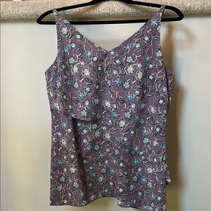 CAbi Gray Asymmetrical Camisole Sleeveless Top